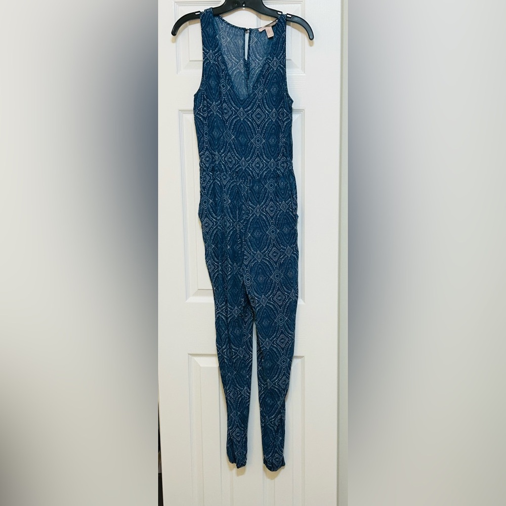 Women's Blue Patterned Pants